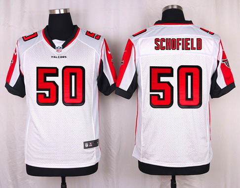Men's Atlanta Falcons #50 O'Brien Schofield White Road NFL Nike Elite Jersey