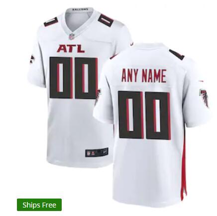 Atlanta Falcons Customized Nike 2024 White Vapor Untouchable Limited Personal Jersey