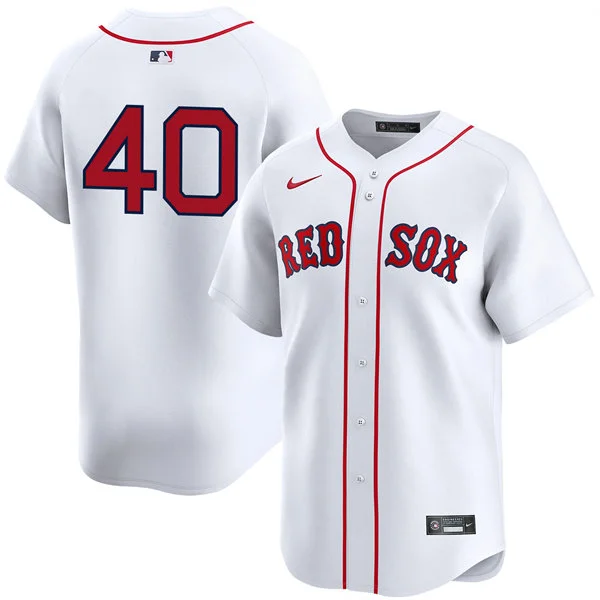 Men's Boston Red Sox #40 Willson Contreras Nike White Home Limted Player Jersey