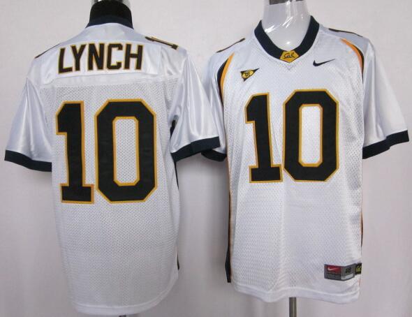 Men's California Golden Bears #10 Marshawn Lynch White Stitched College Football Nike NCAA Jersey Men's California Golden Bears #10 Marshawn Lynch White Stitched College Football Nike NCAA Jersey