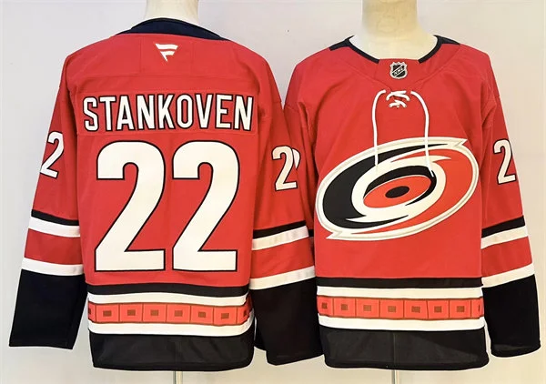 Men's Carolina Hurricanes #22 Logan Stankoven Fanatics Alternate Red Primegreen Player Jersey