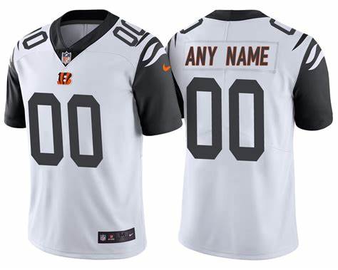 Cincinnati Bengals Custom Nike White Color Rush Limited Jersey