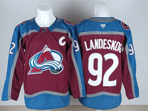 Womens Colorado Avalanche #92 Gabriel Landeskog Stitched Fanatics Home Maroon Jersey