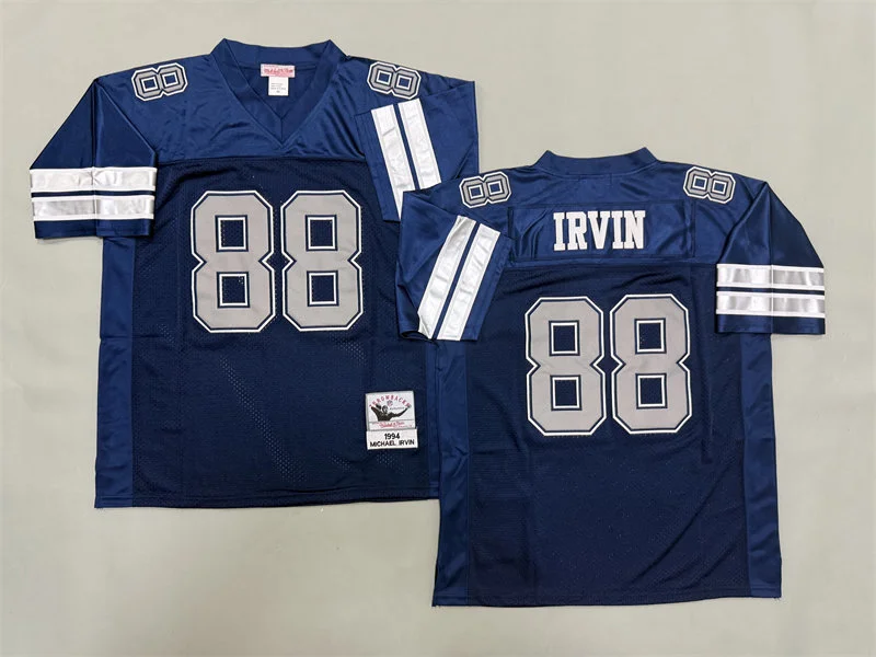 Men's Dallas Cowboys #88 Michael Irvin 1994 Navy Gray Throwback Jersey