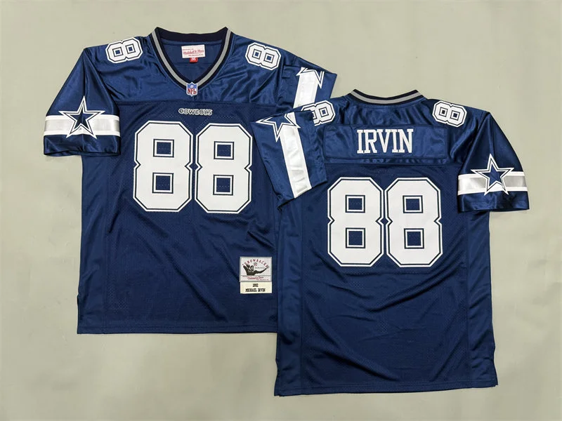 Men's Dallas Cowboys #88 Michael Irvin Navy 1992 Throwback Jersey