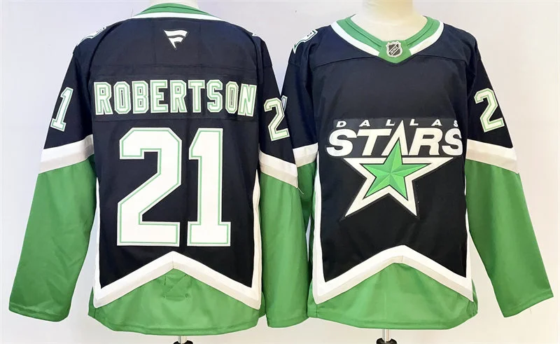 Men's Dallas Stars #21 Jason Robertson 99 Cup Champs Throwback Jersey Black