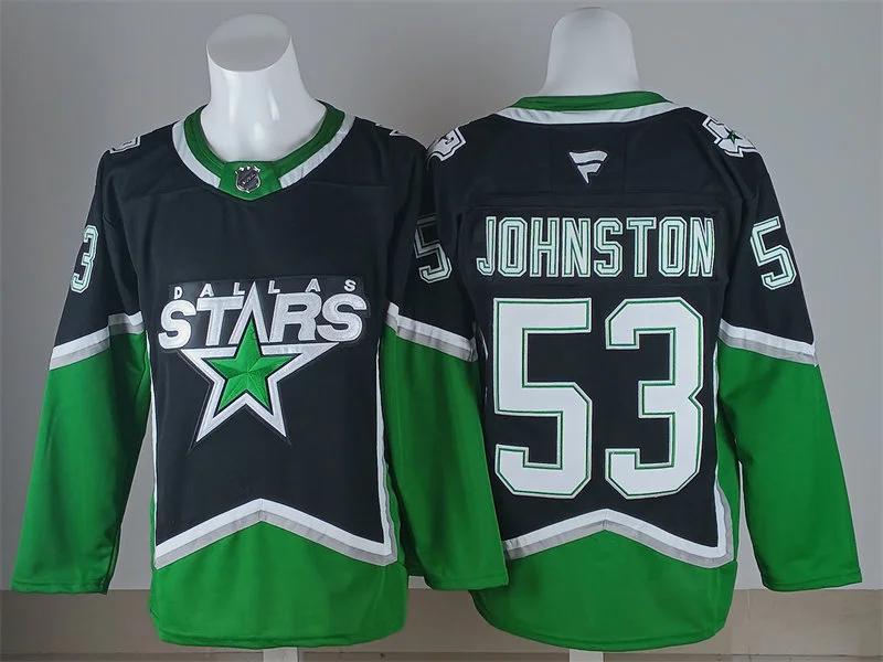 Men's Dallas Stars #53 Wyatt Johnston 99 Cup Champs Throwback Jersey Black