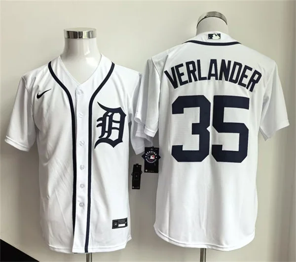 Men's Detroit Tigers #35 Justin Verlander Nike White Home Limited Jersey