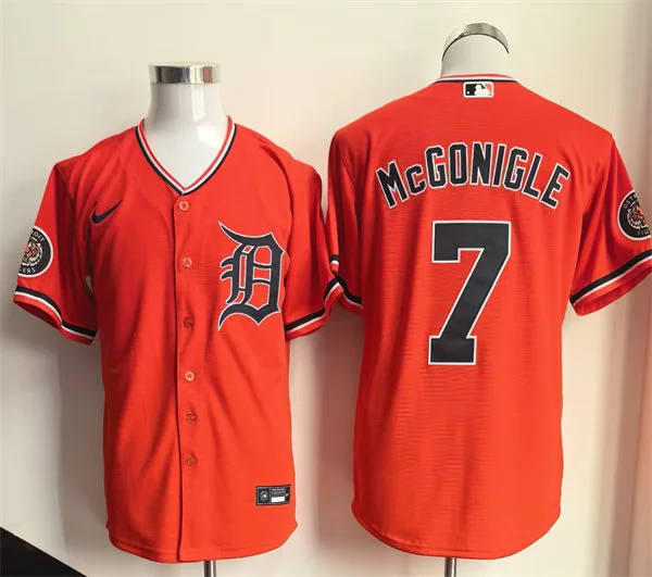 Men's Detroit Tigers #7 Kevin McGonigle Nike 2026 Orange Alternate Limited Jersey
