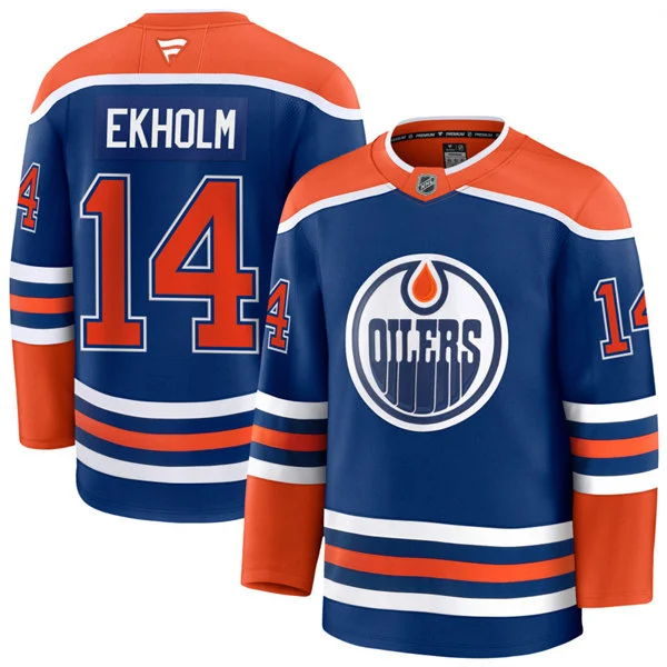 Men's Edmonton Oilers #14 Mattias Ekholm Fanatics Home Royal Jersey