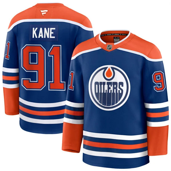 Men's Edmonton Oilers #91 Evander Kane Fanatics Royal Alternate Jersey