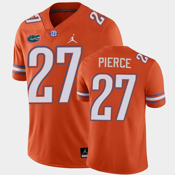 Mens Florida Gators #27 Dameon Pierce Orange Jordan Brand College Football Game Jersey