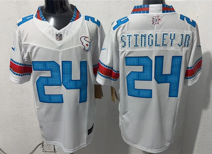 Men's Houston Texans #24 Derek Stingley Jr White 2026 F.U.S.E Rivalries Collection Limited Jersey