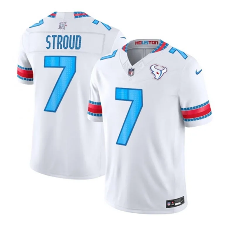 Men's Houston Texans #7 CJ Stroud White 2026 F.U.S.E Rivalries Collection Limited Jersey