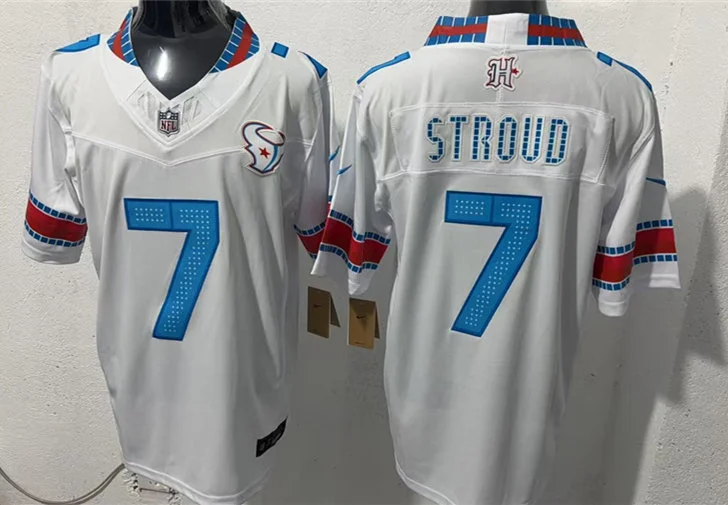 Men's Houston Texans #7 CJ Stroud White 2026 F.U.S.E Rivalries Collection Limited Jersey