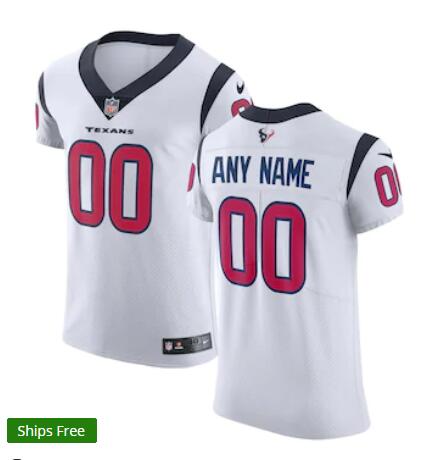 Houston Texans Custom Nike 2018 White Limited Jersey