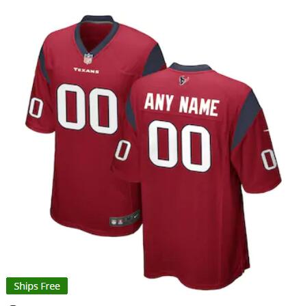 Houston Texans Custom Nike 2018 Red Vapor Limited Jersey 