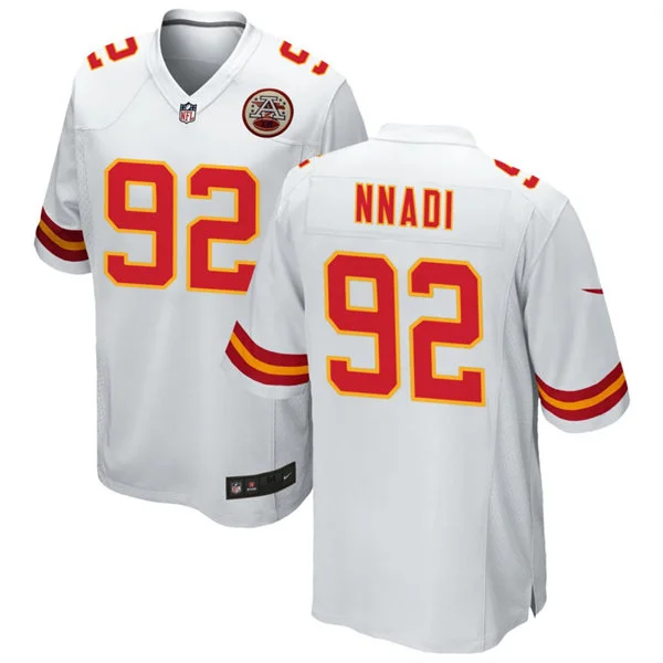Men's Kansas City Chiefs #92 Derrick Nnadi Nike White Vapor Untouchable Limited Jersey