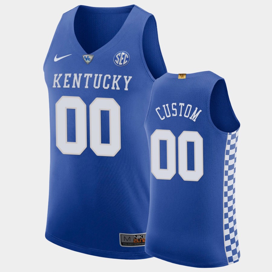 Mens Kentucky Wildcats Custom Nike Royal Basketball Jersey