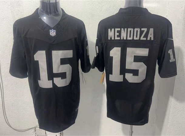 Men's Las Vegas Raiders #15 Fernando Mendoza Nike Black Vapor F.U.S.E. Limited Jersey