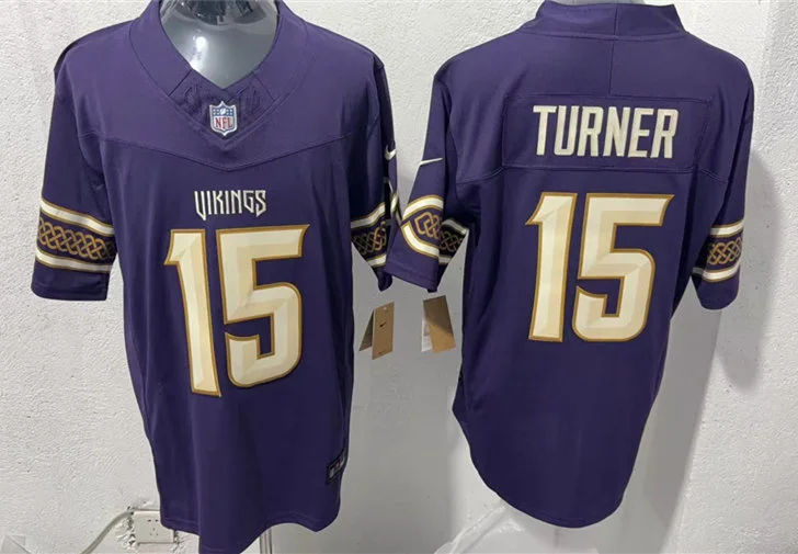 Men's Minnesota Vikings #15 Dallas Turner Purple 2026 F. U. S. E. Rivalries Collection Limited Jersey