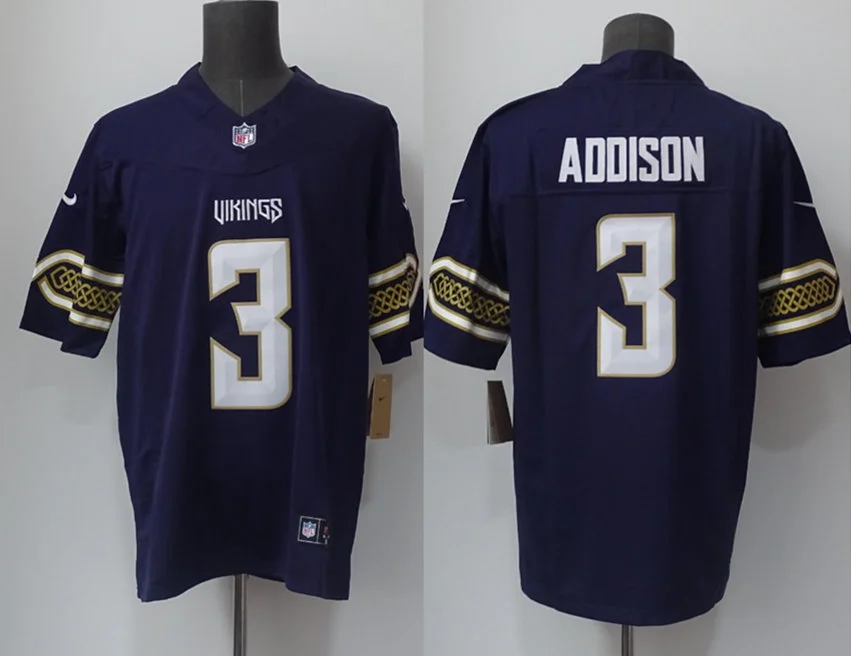 Men's Minnesota Vikings #3 Jordan Addison Purple 2026 F. U. S. E. Rivalries Collection Limited Jersey