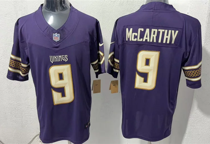 Men's Minnesota Vikings #9 J. J. McCarthy Purple 2026 F. U. S. E. Rivalries Collection Limited Jersey