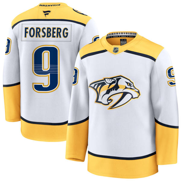 Women's Nashville Predators #9 Filip Forsberg Fanatics White Away Premium Jersey