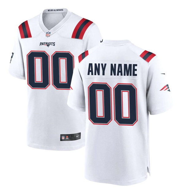 New England Patriots Custom Nike White Vapor F.U.S.E. Limited Jersey