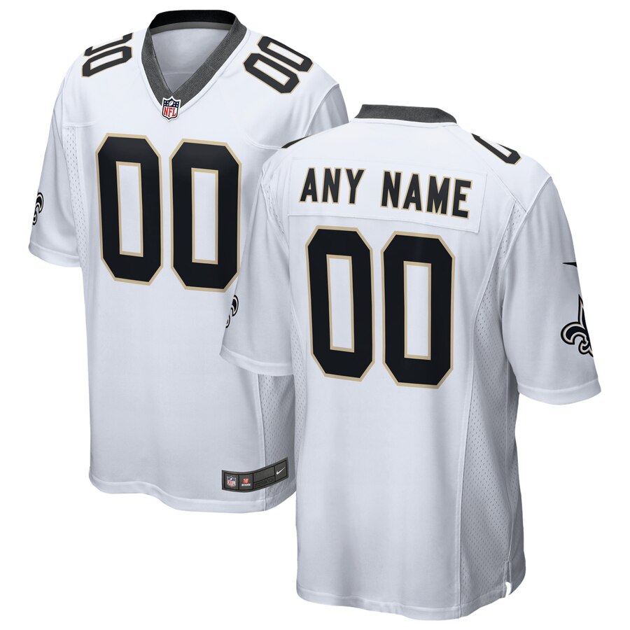 Womens Nike New Orleans Saints Customized Nike White Vapor Limited Jersey

