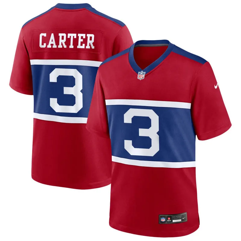 Men's New York Giants #3 Abdul Carter Nike Century Red Alternate Vapor F.U.S.E. Limited Jersey