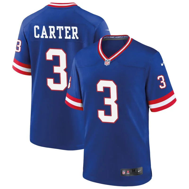 Women's  New York Giants #3 Abdul Carter Nike Royal Classic Limited Jersey