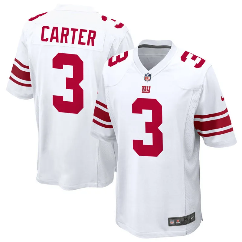 Men's New York Giants #3 Abdul Carter Nike White Vapor F.U.S.E. Limited Jersey