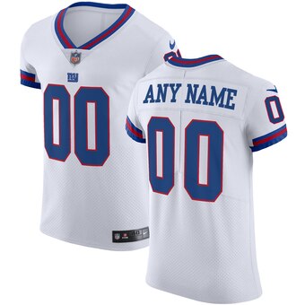 New York Giants Custom Nike White Color Rush Limited Personal Jersey