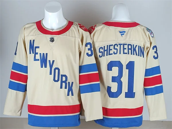 Men's New York Rangers #31 Igor Shesterkin Beige 2026 NHL Winter Classic Premium Jersey
