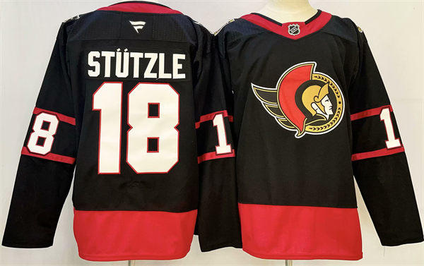 Youth Ottawa Senators #18 Tim Stutzle Fanatics Home Black Player Jersey