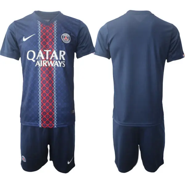 Men's Paris Saint-Germain Blank Nike 2025- 26 Home Navy Stadium Jersey Kit