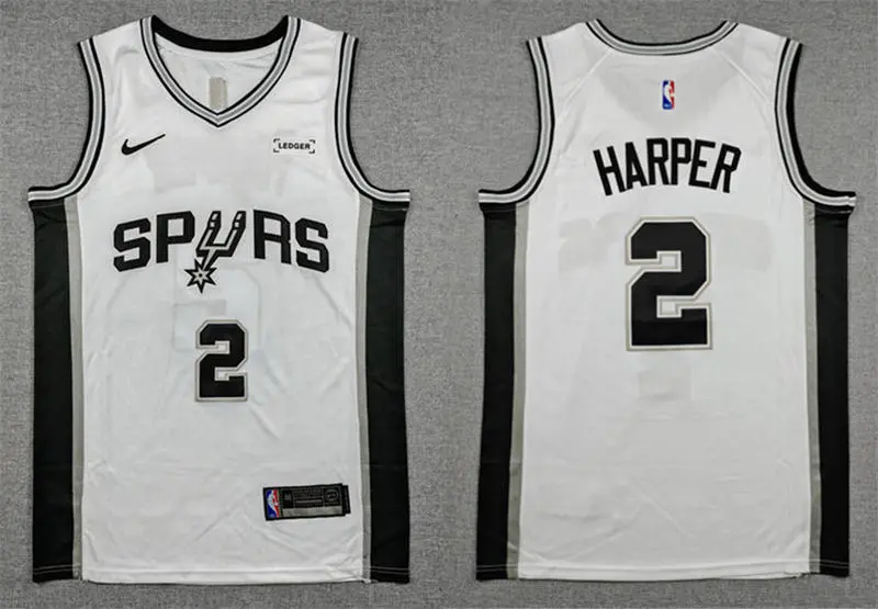 Men's San Antonio Spurs #2 Dylan Harper  Nike White Association Edition Jersey