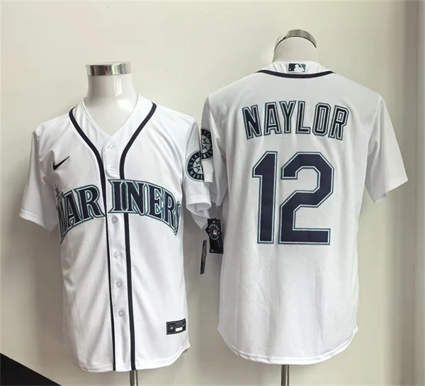 Men's Seattle Mariners #12 Josh Naylor Nike White Home Limited Jersey