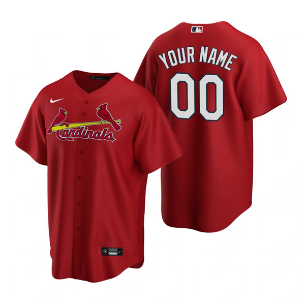 St.Louis Cardinals Custom Nike Scarlet Alternate Personalized Limited Jersey