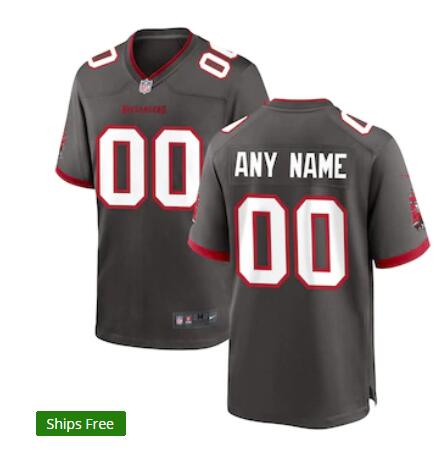 Tampa Bay Buccaneers Custom Nike Pewter Alternate Vapor F.U.S.E. Limited Jersey