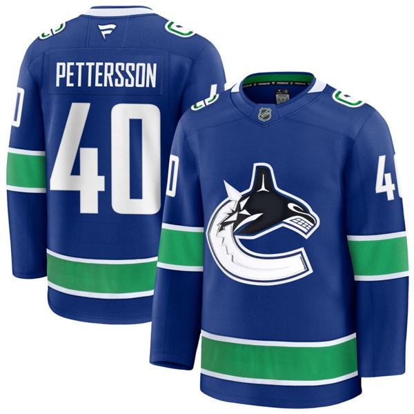 Youth Vancouver Canucks #40 Elias Pettersson Fanatics Home Blue Jersey