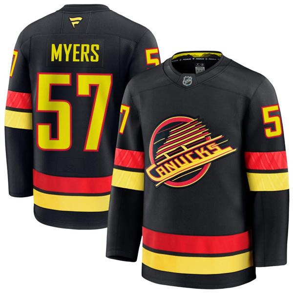 Youth Vancouver Canucks #57 Tyler Myers Fanatics Black Alternate Premium Jersey