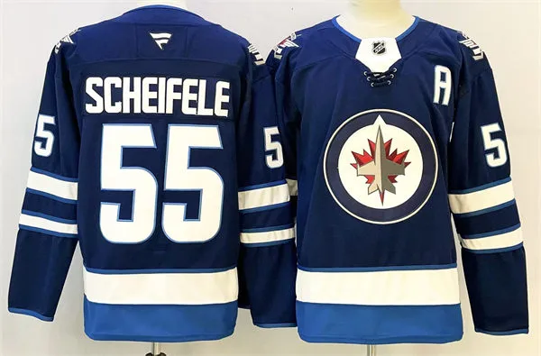 Youth Winnipeg Jets #55 Mark Scheifele Fanatics Navy Home Premium Jersey