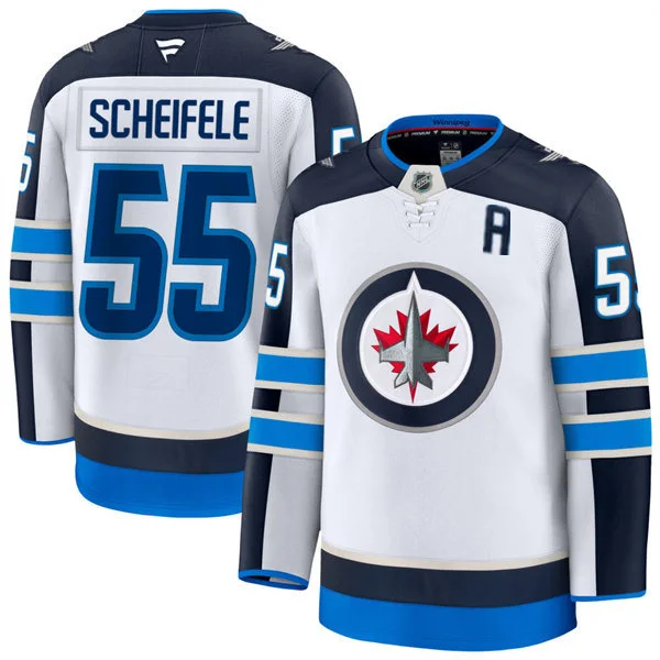 Youth Winnipeg Jets #55 Mark Scheifele  Fanatics White Away Premium Jersey