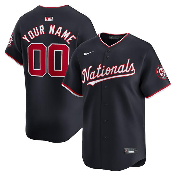 Washington Nationals Custom Nike Navy Alternate Jersey