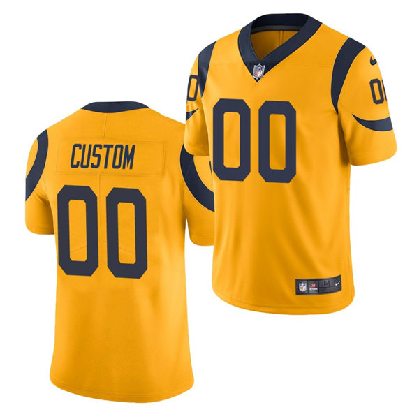Los Angeles Rams Custom Nike Gold Color Rush Limite Jersey