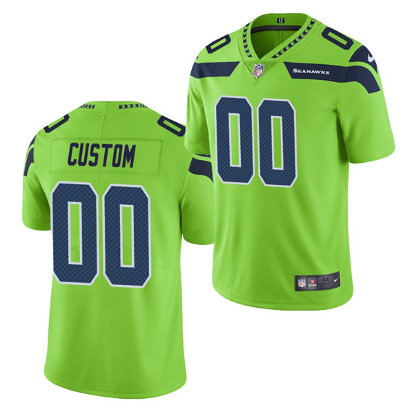 Seattle Seahawks Custom Nike Neon Green Alternate Vapor F.U.S.E. Limited Jersey