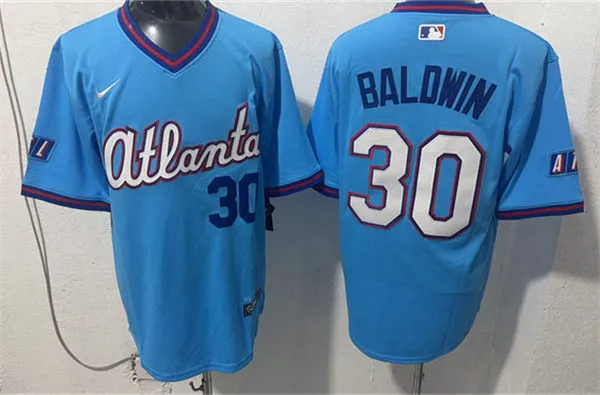 Mens Atlanta Braves #30 Drake Baldwin 2026 Blue City Connect 2.0 Limited Jersey