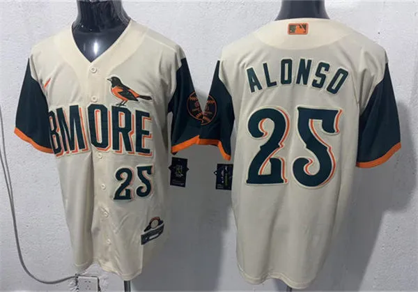 Mens Baltimore Orioles #25 Pete Alonso Nike Cream City Connect 2.0 Limited Jersey